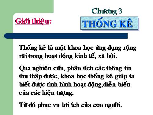 Chương III. §1. Thu thập số liệu thống kê, tần số