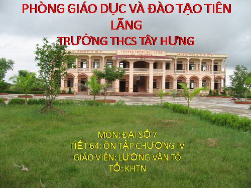 Ôn tập Chương IV. Biểu thức đại số