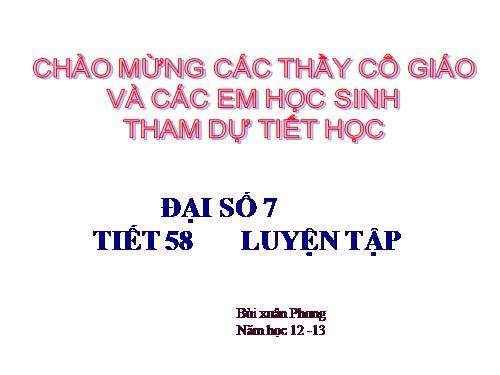 Các bài Luyện tập