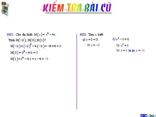 Chương IV. §9. Nghiệm của đa thức một biến