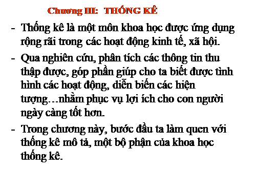 Chương III. §1. Thu thập số liệu thống kê, tần số