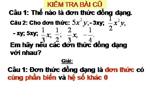 Chương IV. §5. Đa thức