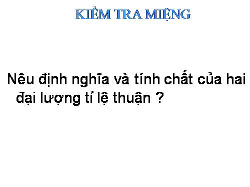 Chương II. §3. Đại lượng tỉ lệ nghịch