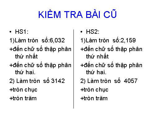 Các bài Luyện tập