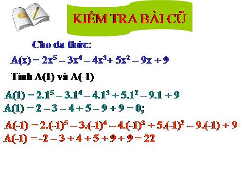 Chương IV. §9. Nghiệm của đa thức một biến