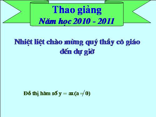 Chương II. §7. Đồ thị của hàm số y = ax (a ≠ 0)