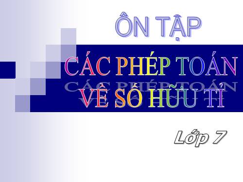 Ôn tập Chương I. Số hữu tỉ. Số thực