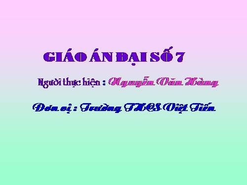 Chương IV. §5. Đa thức