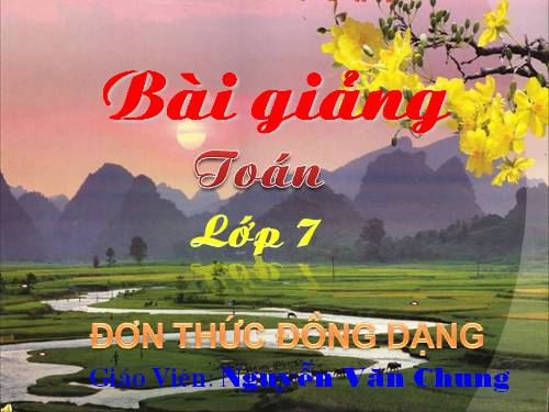 Chương IV. §4. Đơn thức đồng dạng