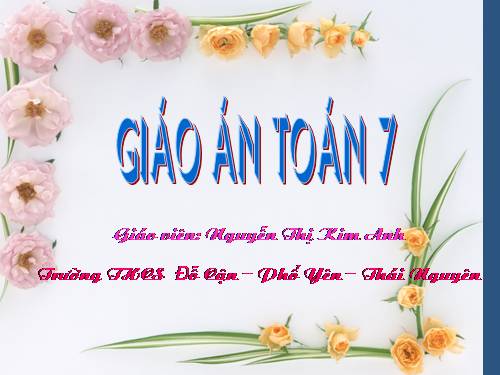 Chương II. §1. Đại lượng tỉ lệ thuận