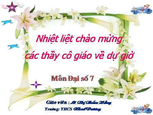 Chương II. §7. Đồ thị của hàm số y = ax (a ≠ 0)