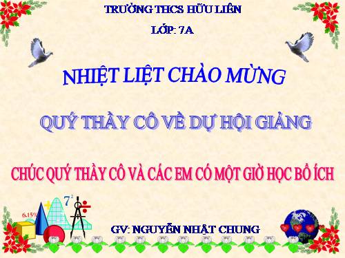 Chương II. §1. Đại lượng tỉ lệ thuận