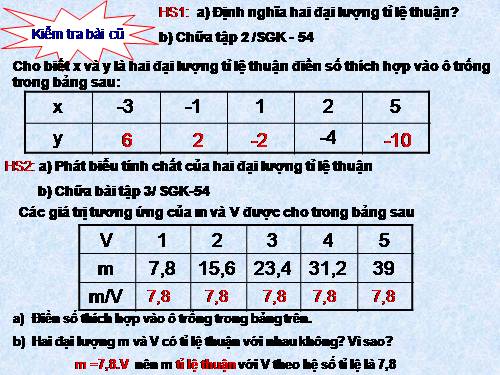 Chương II. §2. Một số bài toán về đại lượng tỉ lệ thuận