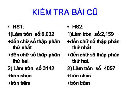 Các bài Luyện tập