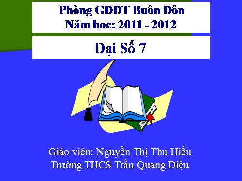 Chương I. §7. Tỉ lệ thức