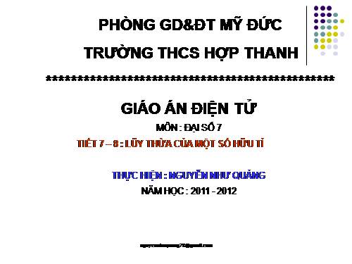 Chương I. §5. Lũy thừa của một số hữu tỉ