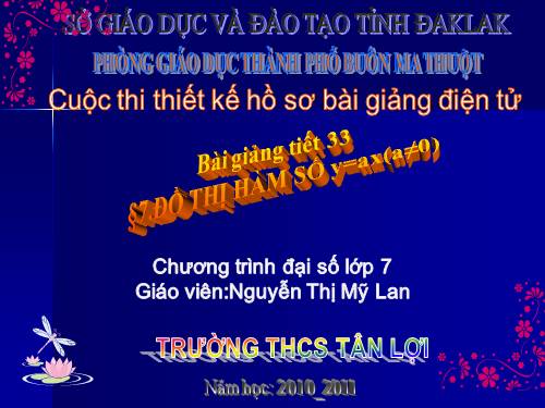 Chương II. §7. Đồ thị của hàm số y = ax (a ≠ 0)