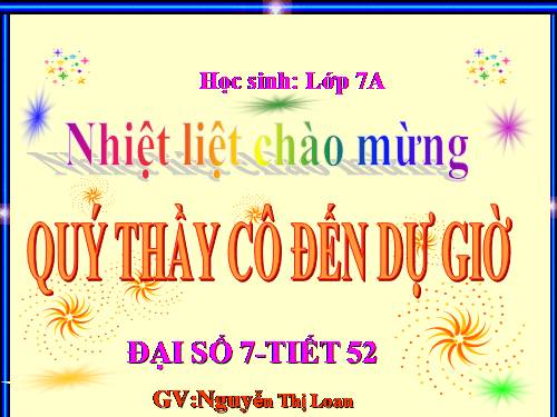 Chương IV. §2. Giá trị của một biểu thức đại số