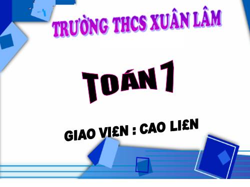 Chương IV. §3. Đơn thức