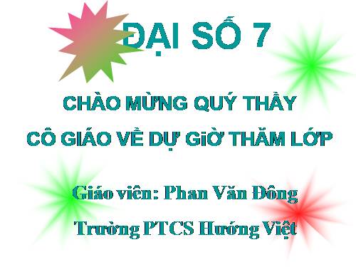 Chương IV. §2. Giá trị của một biểu thức đại số