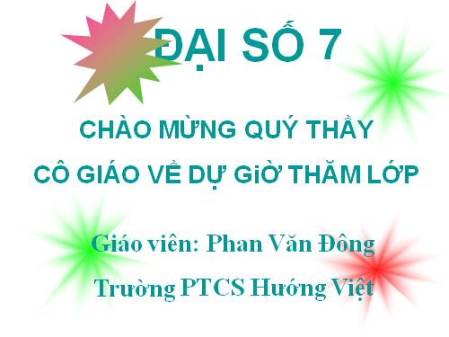 Chương IV. §2. Giá trị của một biểu thức đại số