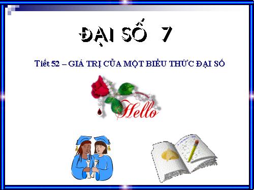 Chương IV. §2. Giá trị của một biểu thức đại số