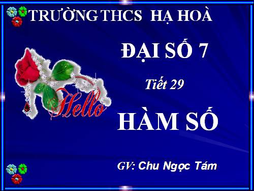 Chương II. §5. Hàm số