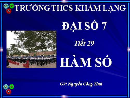 Chương II. §5. Hàm số