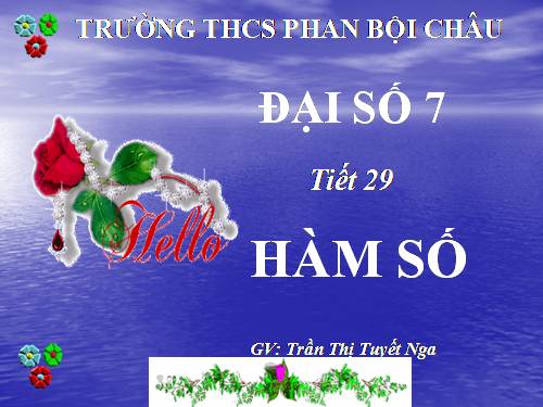 Chương II. §5. Hàm số