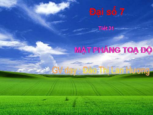 Chương II. §6. Mặt phẳng toạ độ