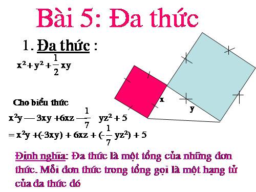 Chương IV. §5. Đa thức