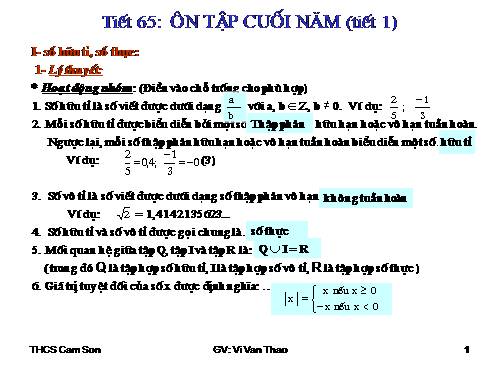 Các bài Luyện tập