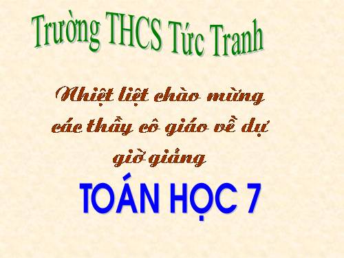 Chương IV. §7. Đa thức một biến