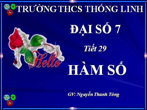 Chương II. §5. Hàm số