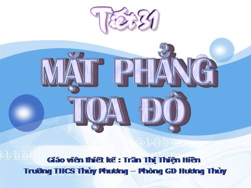 Chương II. §6. Mặt phẳng toạ độ