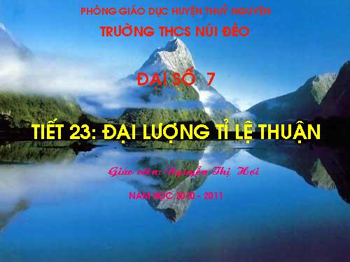 Chương II. §1. Đại lượng tỉ lệ thuận