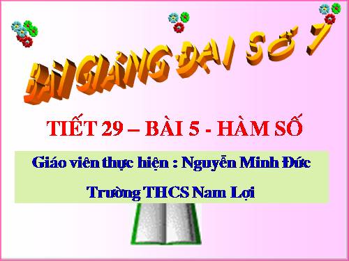 Chương II. §5. Hàm số