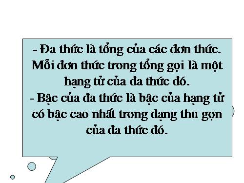 Chương IV. §6. Cộng, trừ đa thức