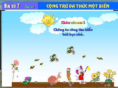 Chương IV. §8. Cộng, trừ đa thức một biến