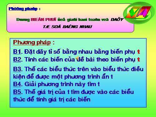 Chương I. §8. Tính chất của dãy tỉ số bằng nhau