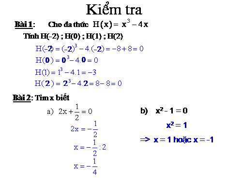 Chương IV. §9. Nghiệm của đa thức một biến