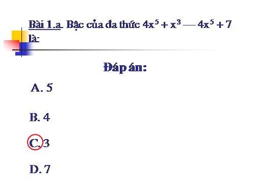 Các bài Luyện tập