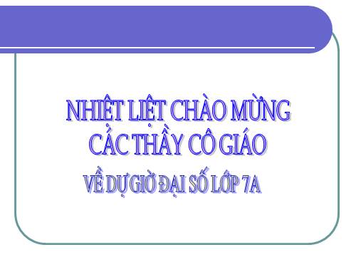 Chương IV. §2. Giá trị của một biểu thức đại số