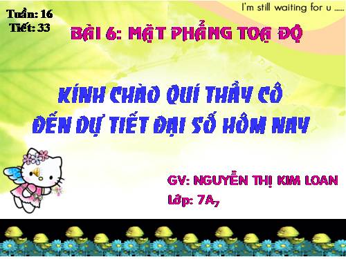 Chương II. §6. Mặt phẳng toạ độ