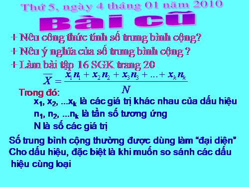 Chương III. §2. Bảng tần số các giá trị của dấu hiệu