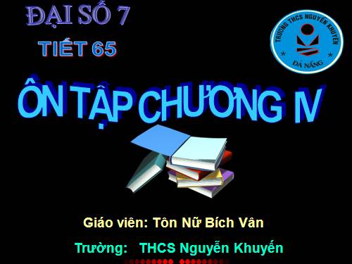 Ôn tập Chương IV. Biểu thức đại số