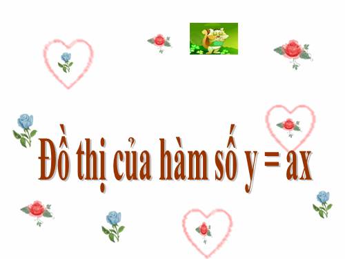 Chương II. §7. Đồ thị của hàm số y = ax (a ≠ 0)