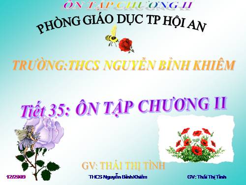 Ôn tập Chương II. Hàm số và đồ thị