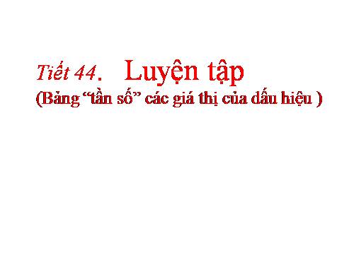 Các bài Luyện tập