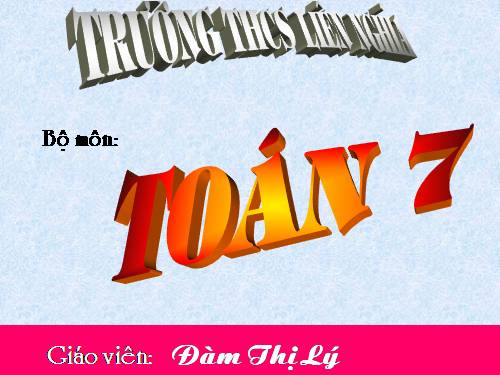 Chương II. §6. Mặt phẳng toạ độ